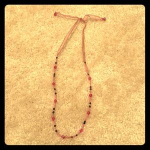 Betsey Johnson vintage Beaded ribbon necklace